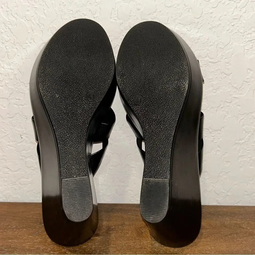 Italian Shoemakers Slip On slide Wedge Sandal Shoes